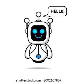Kawaii diseño de mascota para bots de charla de vectores