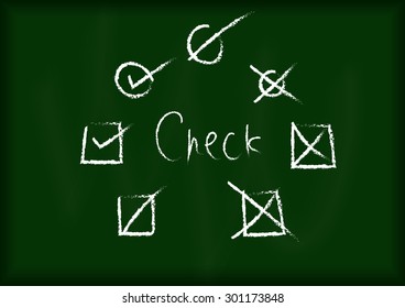 Vector : Check box on blackboard