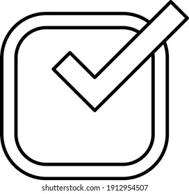 Vector Check Box Outline Icon Design
