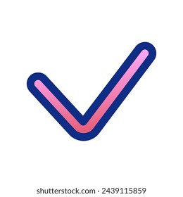 Vector check checkmark verify mark icon. Perfect for app and web interfaces, infographics, presentations, marketing, etc.