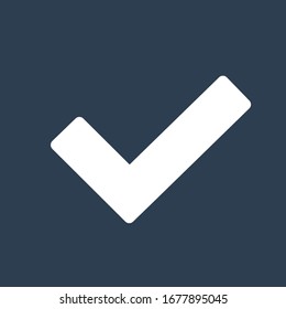 Icono de comprobación del vector. Logo. Pictograma. Botón. Ilustración vectorial. EPS 10
