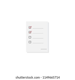 vector of check list in business document, concept of business or any work document