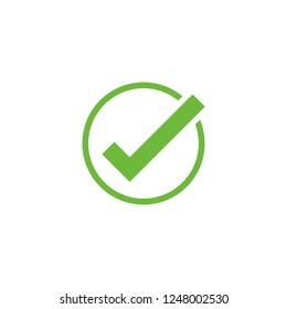 Vector check mark icon. Approve symbol. Check mark shape. Design element logo mobile app interface card or website
