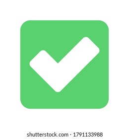 Vector check mark icon, isolated on white background