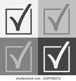 Vector check mark icon set