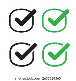 Vector Check Mark Icon Set
