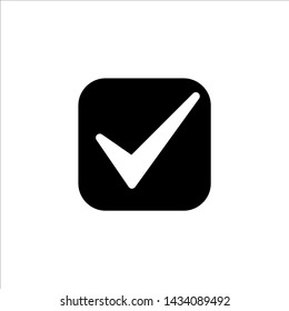 Vector check mark icon. symbol of check list, approval, or confirm with trendy flat style icon for web site design, logo, app, UI isolated on white background