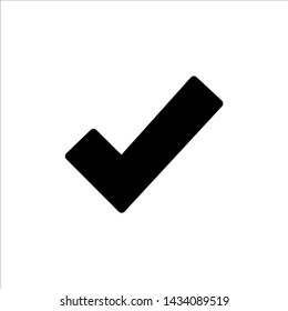 Vector check mark icon. symbol of check list, approval, or confirm with trendy flat style icon for web site design, logo, app, UI isolated on white background