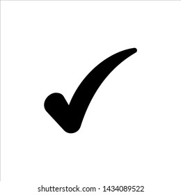 Vector check mark icon. symbol of check list, approval, or confirm with trendy flat style icon for web site design, logo, app, UI isolated on white background