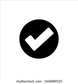Vector check mark icon. symbol of check list, approval, or confirm with trendy flat style icon for web site design, logo, app, UI isolated on white background