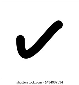 Vector check mark icon. symbol of check list, approval, or confirm with trendy flat style icon for web site design, logo, app, UI isolated on white background