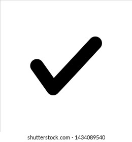 Vector check mark icon. symbol of check list, approval, or confirm with trendy flat style icon for web site design, logo, app, UI isolated on white background