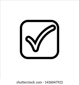 Vector check mark icon. symbol of check list, approval, or confirm with trendy flat style icon for web site design, logo, app, UI isolated on white background