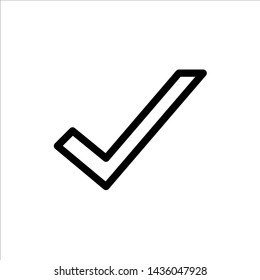 Vector check mark icon. symbol of check list, approval, or confirm with trendy flat style icon for web site design, logo, app, UI isolated on white background