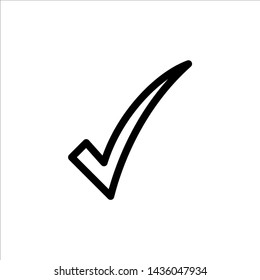 Vector check mark icon. symbol of check list, approval, or confirm with trendy flat style icon for web site design, logo, app, UI isolated on white background