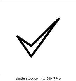Vector check mark icon. symbol of check list, approval, or confirm with trendy flat style icon for web site design, logo, app, UI isolated on white background