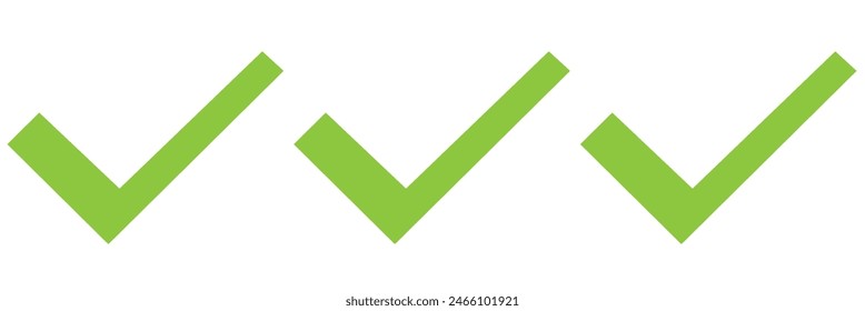 Vector check mark icon. symbol of check list, approval, or confirm with trendy flat style icon for web site design, logo, app, UI isolated on white background