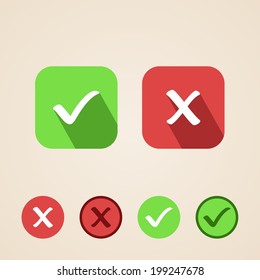 vector check mark icons. flat icons for web and mobile