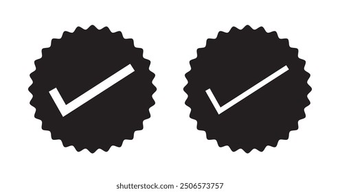 Vector check mark icons. A check mark icon indicates that the task has been completed or that the task has been approved for completion. Black checkbox "Yes".