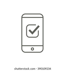 Marcar vectores iconos móviles. Iconos planos para aplicaciones web y móviles.