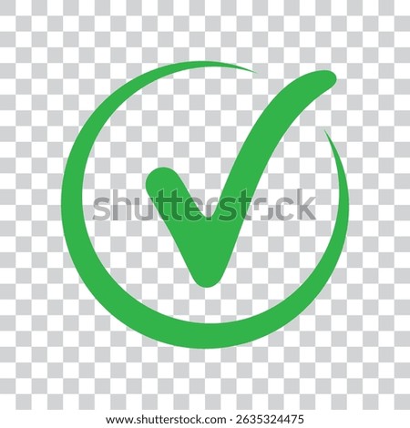 Vector Check Mark On Transparent Background