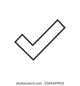 A Vector Check mark on white background 