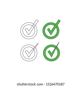 vector check mark set. check mark on white background