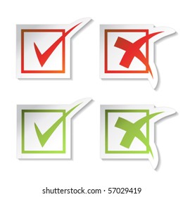 Vector Check Mark Stickers Stock Vector (Royalty Free) 57029419 ...