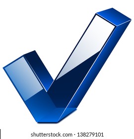 Vector check mark stickers and banner