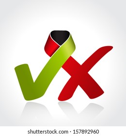 Vector check mark symbol, icon