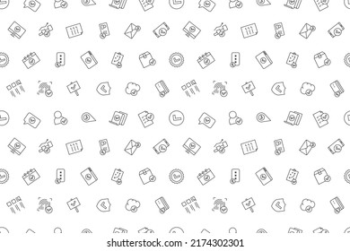 Vector Check Marks Pattern. Check Marks Seamless Background