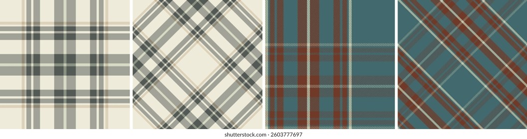 Vector check pattern or plaid pattern for dress ,flannel skirt, tablecloth other modern and fashion print.