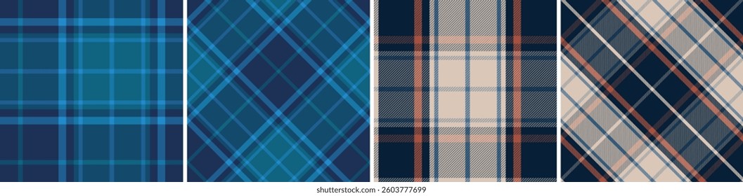Vector check pattern or plaid pattern for dress ,flannel skirt, tablecloth other modern and fashion print.