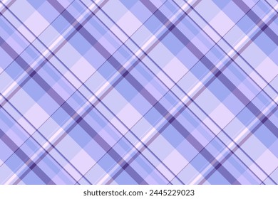 Vector check seamless of pattern textile fabric with a plaid texture background tartan in light and indigo colors.