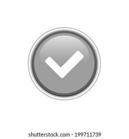 Vector check silver button