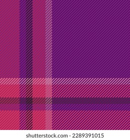 Vector check tartan. Plaid fabric textile. Background texture pattern seamless in pink and dark colors.