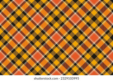 Vector check textile of fabric texture seamless with a background pattern tartan plaid in bright and black colors.