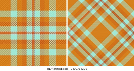 Vector check texture of tartan textile background with a fabric plaid seamless pattern set in christmas colors.