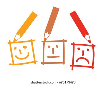 Vector Checkbox Feedback Icons Isolated on White Background.