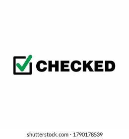 Vector of Checked Mark Illustration design, Simple Checked Icon Template
