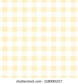 Vector checked seamless pattern with yellow squares on white background. For wallpapers, decoration, fabric, kitchen textile and towel print, cover of cooking book, print, gift and wrapping paper.