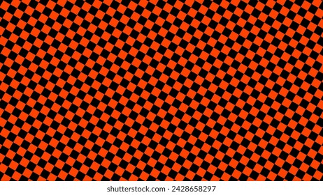 Vector checkerboard perspective grid. Technology wireframe landscape. Chess board black and red background.