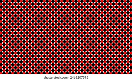 Vector checkerboard perspective grid. Technology wireframe landscape. Chess board black and red background.