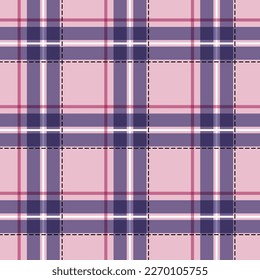 Vector checkered fabric pattern, background plaid in the style of the 70s. Tweed ornament. Tartan seamless.