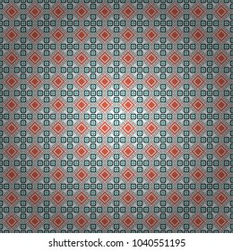 Vector checkered fabric texture print in shades of green, white and brown. Seamless tartan plaid pattern.