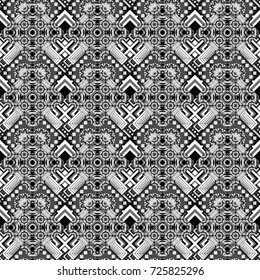 Vector checkered fabric texture print in shades of gray, black and white. Seamless tartan plaid pattern.