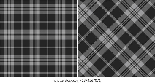 Vector checkered pattern or plaid pattern in black and grey. Tartan, textured seamless twill for flannel shirts, duvet covers, other autumn winter textile mills.
Vector Format