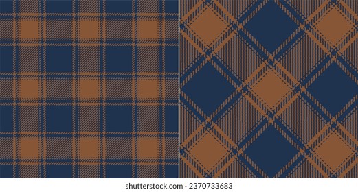 Vector checkered pattern or plaid pattern in blue and brown. Tartan, textured seamless twill for flannel shirts, duvet covers, other autumn winter textile mills.
Vector Format