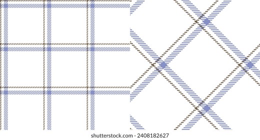 Vector checkered pattern or plaid pattern in blue . Tartan, textured seamless plat for flannel shirts, duvet covers, other autumn winter textil