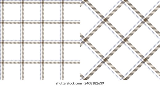 Vector checkered pattern or plaid pattern in brown . Tartan, textured seamless plat for flannel shirts, duvet covers, other autumn winter textil